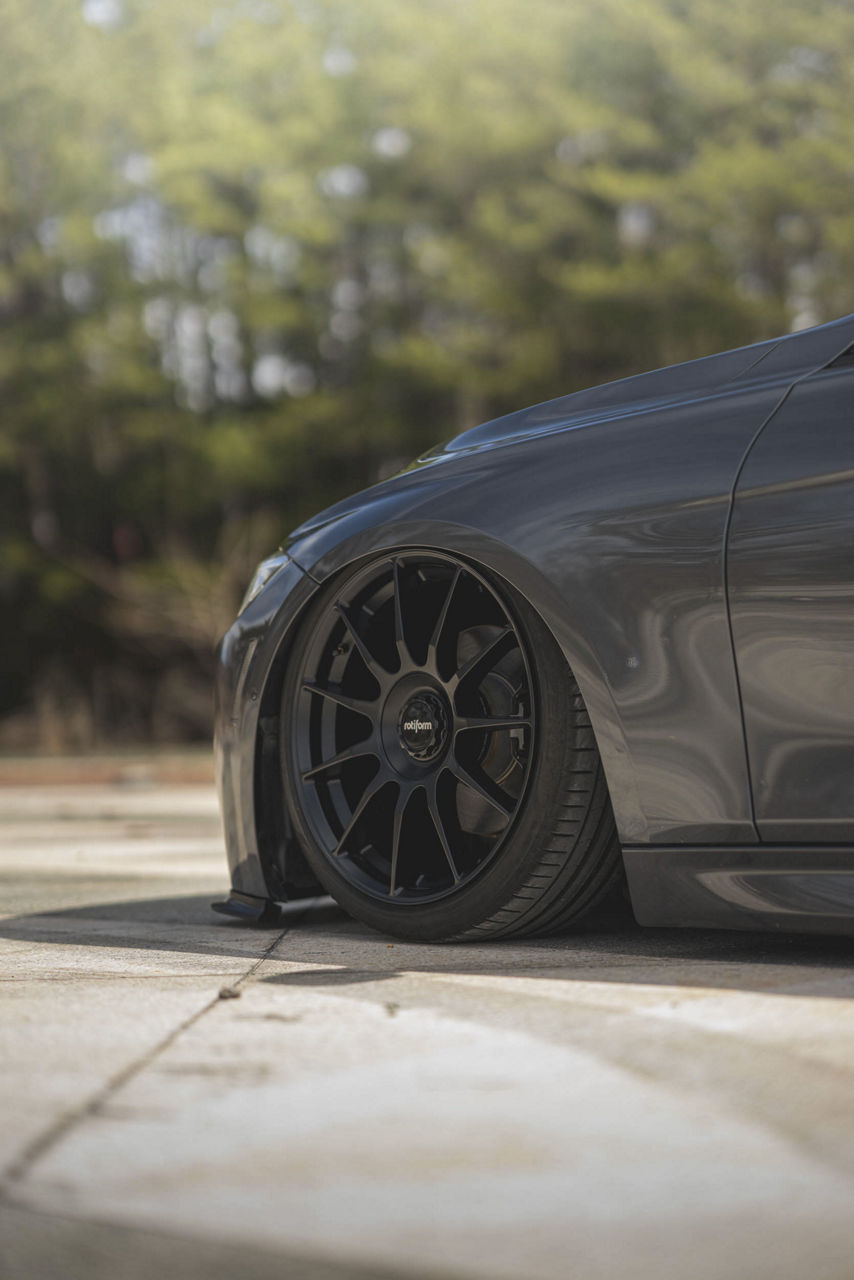 2018 BMW 330i XDrive Rotiform DTM Black Wheel Pros